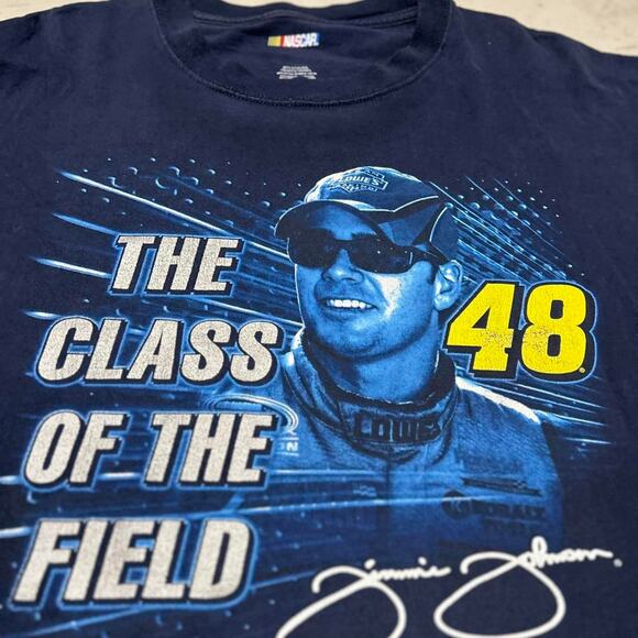 **Jimmie Johnson Double-Sided NASCAR T-Shirt - Schedule on Back** - Picture 2 of 4